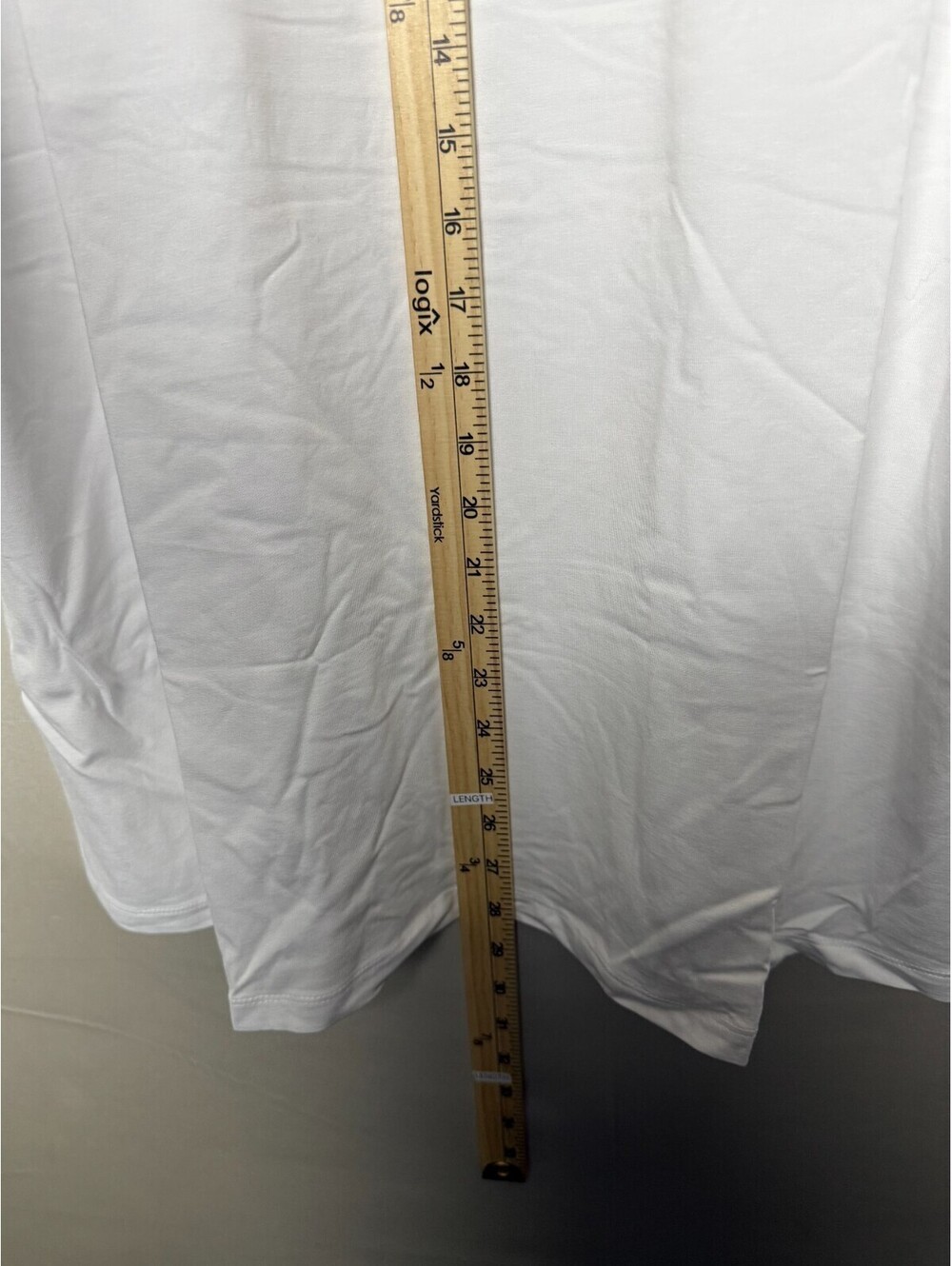 Denim & Co. Essentials So Soft Jersey V-Neck Tank Tops White, Medium - Picture 6 of 7